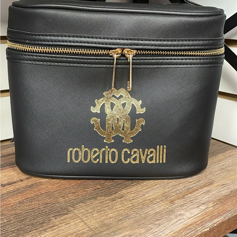 Roberto Cavalli Black and Gold Men's Bag